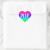 Rainbow-Optische Illusion Herz-Aufkleber (Tasche)