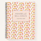 Rainbow orange boho notizblock (Vorderseite)
