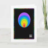 Rainbow Orb auf schwarzer Grußkarte Karte (Vorderseite)