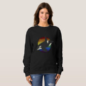 Rainbow Orca Killer Whale Earth Activist Marine Bi Sweatshirt (Vorne ganz)