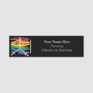 Rainbow Order of Defense Name Tag Namensschild