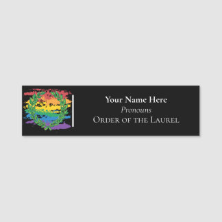 Rainbow Order of the Laurel Name Tag Namensschild