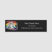 Rainbow Order of the Pelican Name Tag