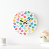 Rainbow Origami Crane Wall Clock Große Wanduhr (Zuhause)