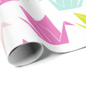 Rainbow Origami Crane Wrapping Paper Geschenkpapier (Rolleneckpunkt)
