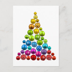 Rainbow Ornament Weihnachtsbaum Feiertagspostkarte