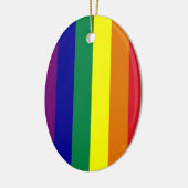 Rainbow Oval Ornament (Links)