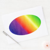 Rainbow Ovaler Aufkleber (Umschlag)