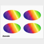 Rainbow Ovaler Aufkleber (Blatt)