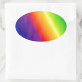Rainbow Ovaler Aufkleber (Tasche)