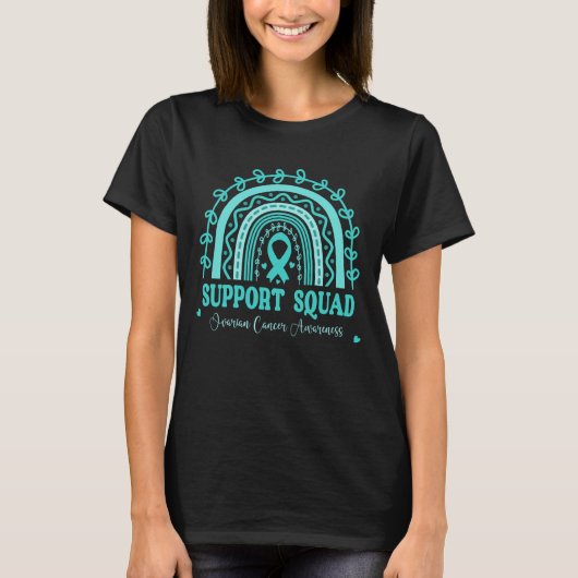 Rainbow Ovarian Cancer Support Squad T-Shirt (Vorderseite)