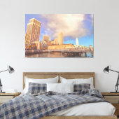 Rainbow over City Leinwanddruck (Insitu (Schlafzimmer))