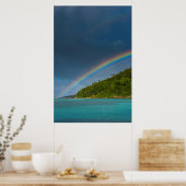 Rainbow over island, American Samoa Poster (Küche)