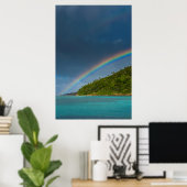 Rainbow over island, American Samoa Poster (Heimbüro)