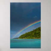 Rainbow over island, American Samoa Poster (Vorne)