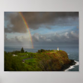 Rainbow over Kilauea Lighthouse auf Kauai-Poster Poster (Vorne)