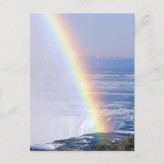 Rainbow Over Niagara Falls, New York Postkarte (Vorderseite)