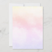 Rainbow Owl 1. Geburtstag Einladung (Rückseite)