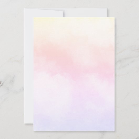 Rainbow Owl 1. Geburtstag Einladung (Rückseite)