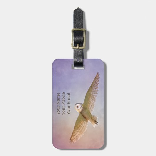 Rainbow Owl Gepäckstück Gepäckanhänger (Vorderseite vertikal)