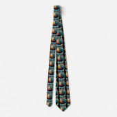 Rainbow Owl Owls Magic Neckties Krawatte (Rückseite)