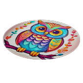 Rainbow Owl Perle Kunst Schneidebrett (Ecke)