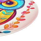 Rainbow Owl Perle Kunst Schneidebrett (Ecke)