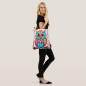 Rainbow Owl Perle Kunst Tasche (Am Model)