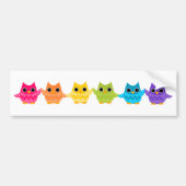 Rainbow Owls Autoaufkleber (Vorne)