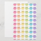 Rainbow Owls Briefpapier (Vorne/Hinten)