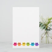 Rainbow Owls Briefpapier (Stehend Vorderseite)