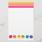 Rainbow Owls Briefpapier (Vorderseite)