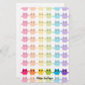Rainbow Owls Briefpapier (Vorne/Hinten)