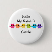 Rainbow Owls Button (Vorderseite)