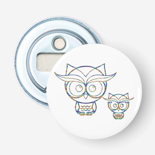 Rainbow Owls Flaschenöffner (Vorderseite)