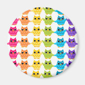 Rainbow Owls Magnet (Vorne)