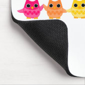 Rainbow Owls Mousepad (Ecke)