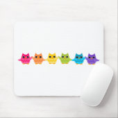Rainbow Owls Mousepad (Mit Mouse)