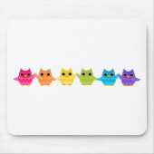Rainbow Owls Mousepad (Vorne)