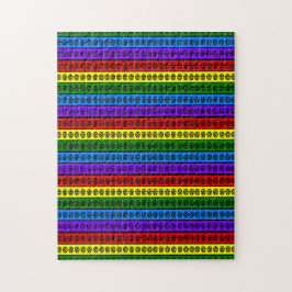 Rainbow Pagan Pentagramme Puzzle