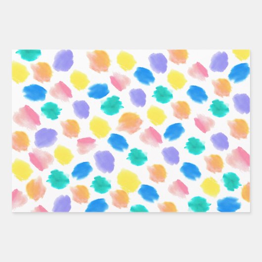 Rainbow Paint and Sip Birthday Party Geschenkpapier Set (Vorderseite 3)