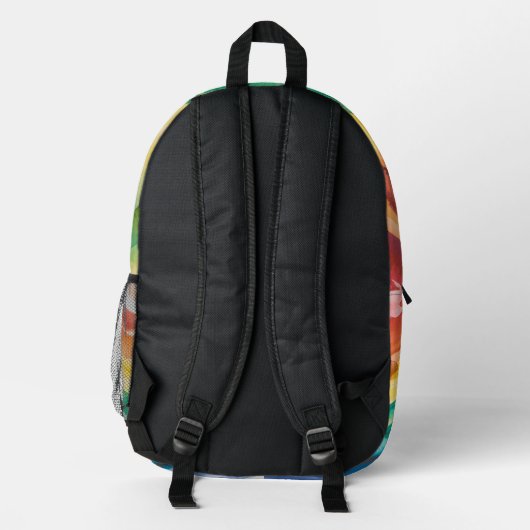 Rainbow Paint Bedruckter Rucksack (Rückseite)