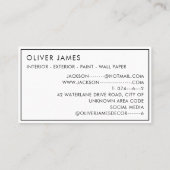 Rainbow Paint Brush Painting Decoration Artist Visitenkarte (Rückseite)