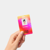 Rainbow Paint Employee Foto, Bar Code, Name Ausweis (Handheld)