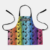 Rainbow Paint Handprint All-over Print Schürze (Vorderseite)