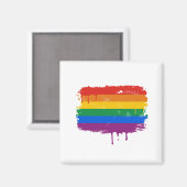 Rainbow Paint Magnet (Vorderseite/Rückseite)