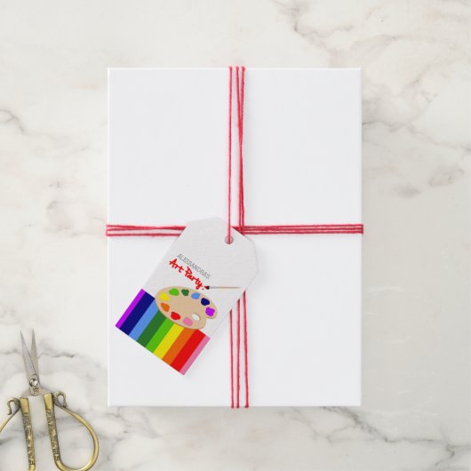 Rainbow Paint Palette Art Geschenkanhänger (Mit Garn)