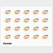 Rainbow Paint Palette Art Stickers (Blatt)