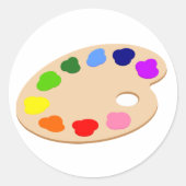 Rainbow Paint Palette Art Stickers (Vorderseite)