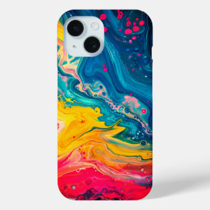 Rainbow Paint Pour Abstrakt Liquid Niedlich Ästhet Case-Mate iPhone Hülle